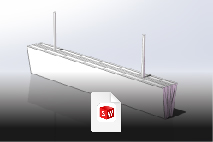 1x4标志牌 SOLIDWORKS 模型